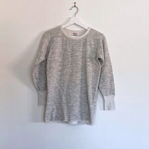 Vintage Duofold Style 622 Two Layer Fabric Long Sleeve Thermal Shirt Gray 38